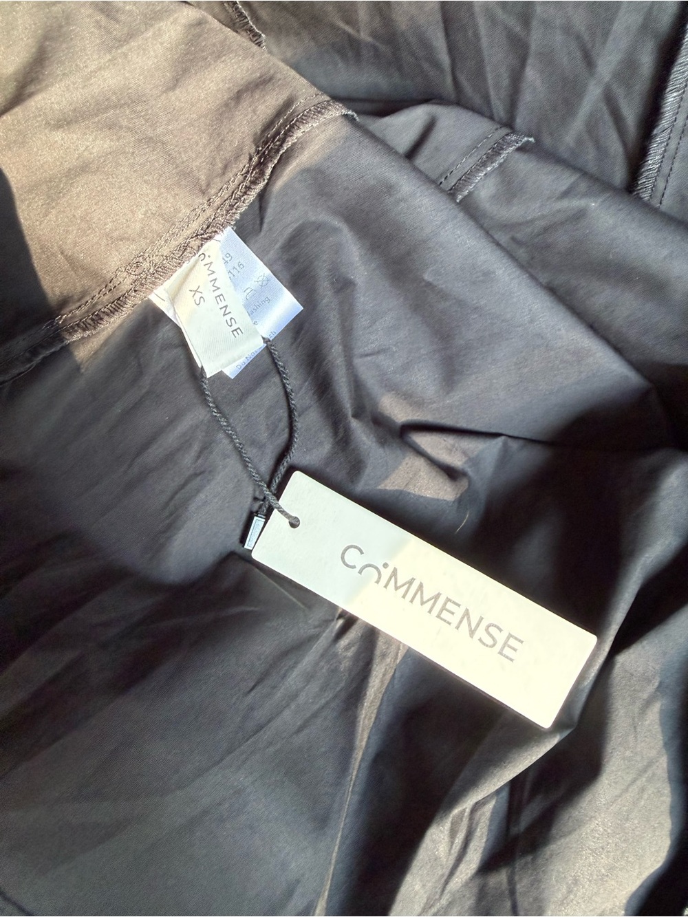 NWT Commense Sleeveless Black A-Line Cotton Midi Dress - Picture 9 of 10